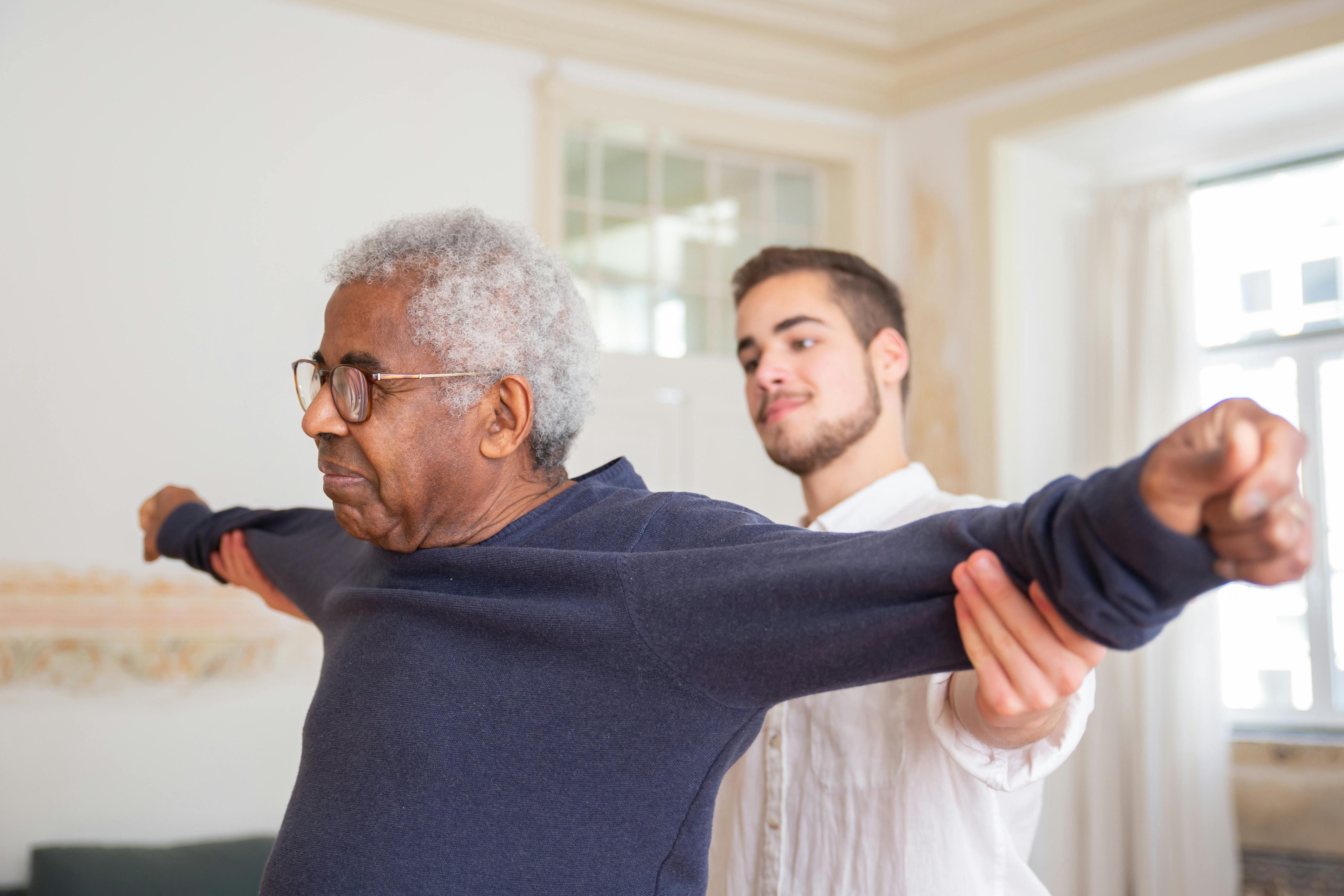 Resident in physical therapy session at The Waters of Wakarusa